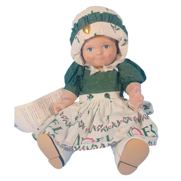Daisy Kingdom Doll “Daisy Baby”Dimples 1991 Blonde 12" Noel Christmas Dress TAGS - Picture 8 of 11